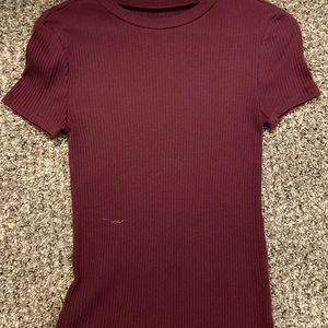 A cute tight, maroon crop top